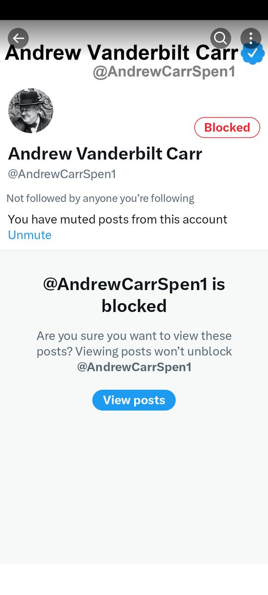 #SSBlockList
@AndrewCarrSpen1 came uninvited to my post about H&M. He left TWO nasty replies. Unnecessary; I NEVER post replies to their tweets proclaiming kitty walks on water nor do I refute claims that her hubby is a straight man who loves his wife.