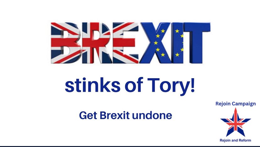 BREXIT STINKS OF TORY - AND FAILURE! We want Brexit consigned to the bin. We don’t want it buggering up our lives anymore. We don’t want to live with FAILURE. We don’t want to be constantly reminded of the years of Tory Brexit hell we’ve had to endure. WE WANT BREXIT UNDONE!…