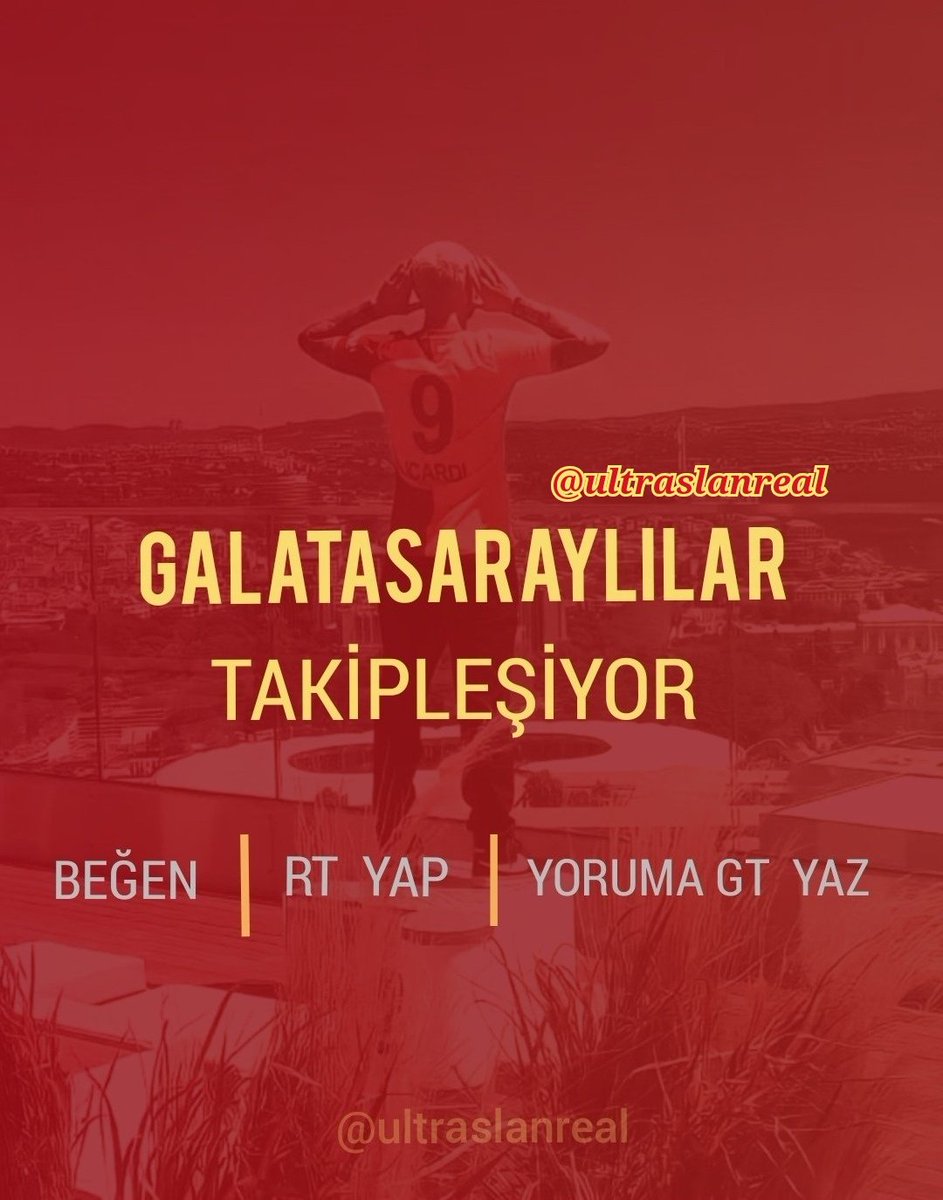 📢MAÇ GÜNÜ TAKİPLEŞMESİ 🦁

👉 Takipleşelim Büyüyelim 🎯

👉Küçük Hesap Kalmasın 🎯

👉Rekor Takipleşme 🎯

👉Galatasaray'lılar Takipleşiyor 🎯

👉BEĞEN ✔️
👉RT YAP ✔️
👉YORUMA GT YAZ ✔️

#GalatasaraylılarTakipleşiyor
#gslilertakipleşiyor