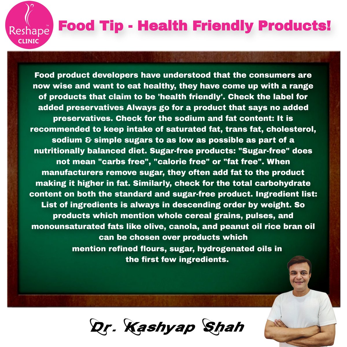 Reading food labels should be a part of your day to day life while shopping food products... Learn how to read and understand food labels!
.
.
.
.
.
#foodlabels #ReShapeClinic #drkashyapshah #foodtips #reading #ingredientsmatter