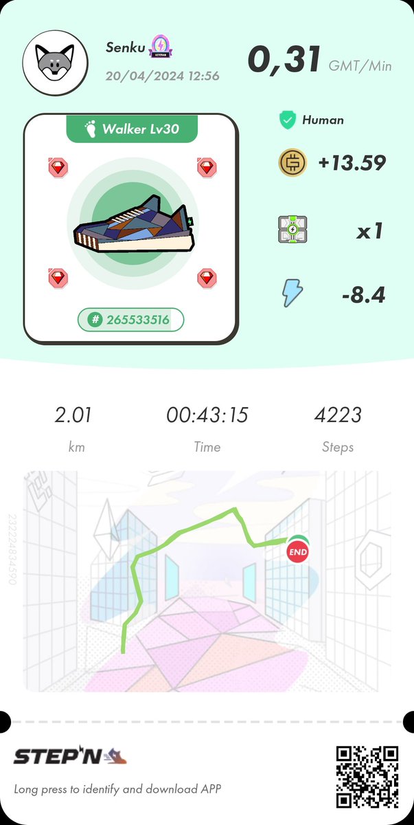 Martiniqueloka's tweet image. #ProofOfSTEPN #STEPN #ActivationCodeSTEPN 58001372
#GST #GMT
Du GMT avec le reste d&apos;énergie 👍
Stratégie GST/GMT ☀️