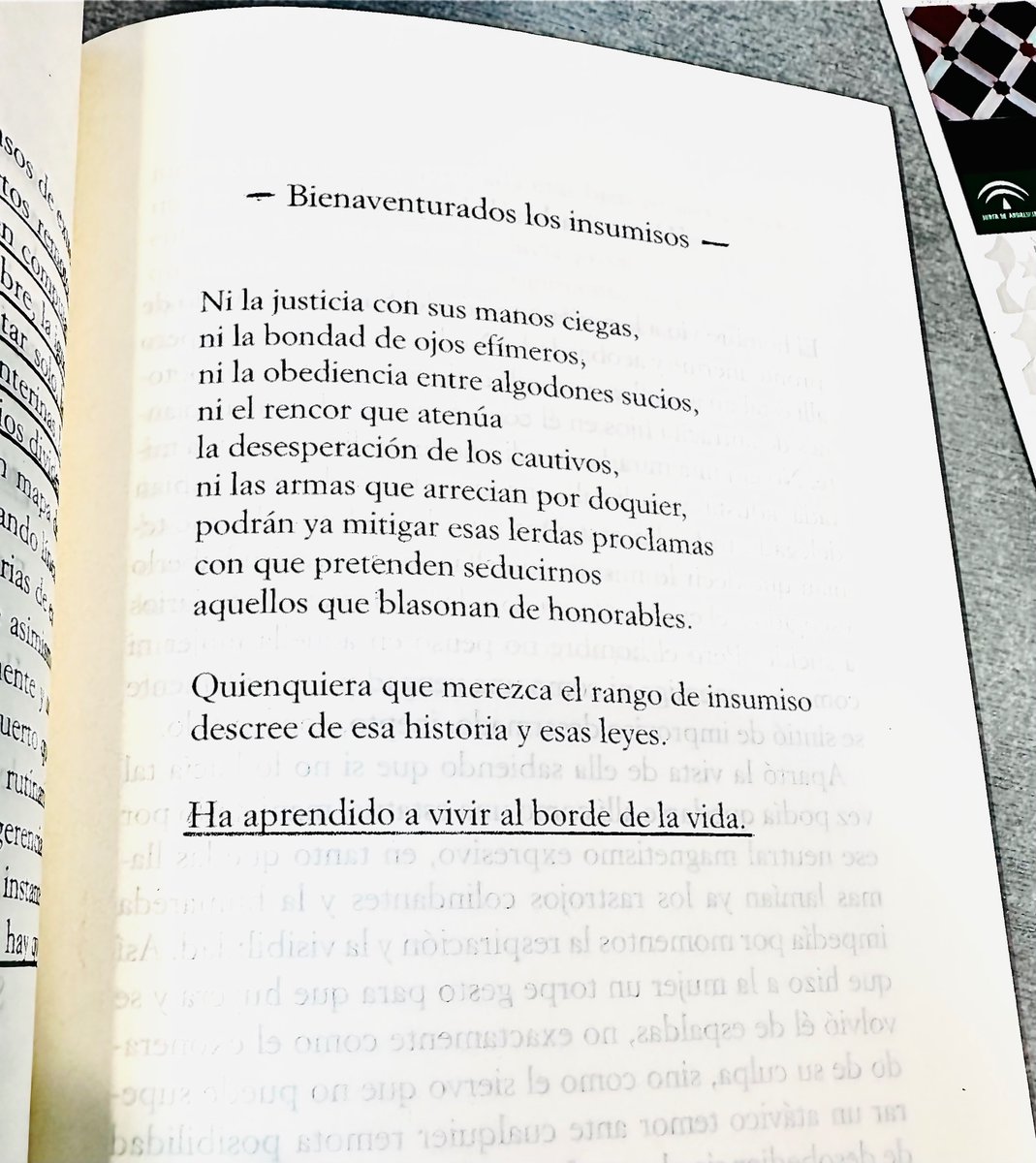 «He aprendido a vivir al borde de la vida» «Bienaventurados los insumisos» - José Manuel Caballero Bonald #poesía