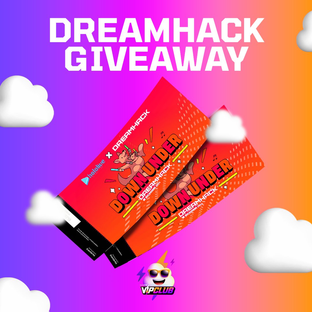 🎉 𝗟𝗔𝗦𝗧 𝗠𝗜𝗡𝗨𝗧𝗘 𝗗𝗥𝗘𝗔𝗠𝗛𝗔𝗖𝗞 𝗚𝗜𝗩𝗘𝗔𝗪𝗔𝗬 🎉 We have 2x 3-day passes for @DreamHack Melbourne to give a couple of awesome people the chance to attend! To enter: 😎 Follow this account + 🔄 RT this post *𝘦𝘯𝘥𝘴 23/04/24 7:00𝘗𝘔 𝘈𝘌𝘚𝘛. 𝘛𝘸𝘰 (𝘹2)…