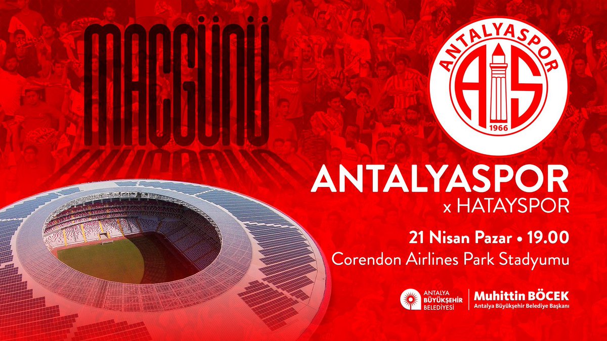 Süper Lig’de Hatayspor’u ağırlayacak Antalyaspor’umuza başarılar diliyorum. #BizAntalyasporuz