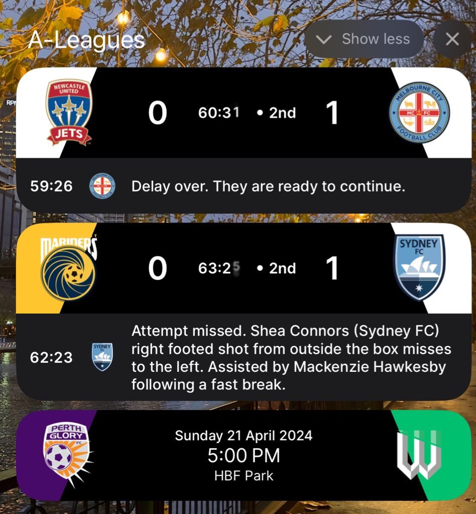 Do like this on the Lock Screen from Aleague app 🤌😍