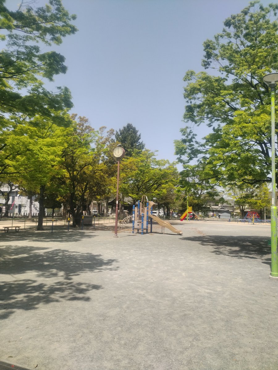 続・病院近くの神社⛩️ 参道と木々が良い感じ🤩 右は併設の公園です🏞️
