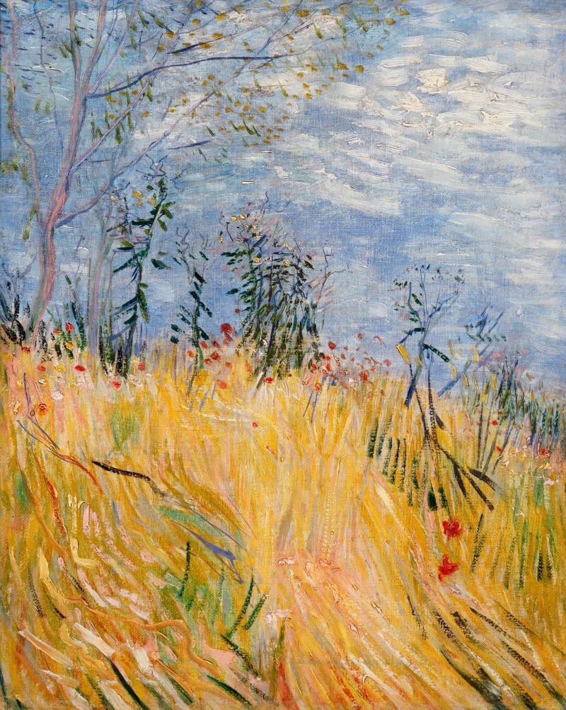 Vincent van Gogh Edge of Wheat Field with Poppies, 1887