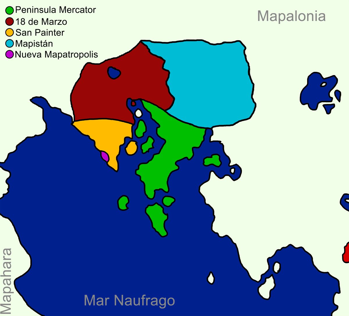 Nuevo mapa de la nación mapa.