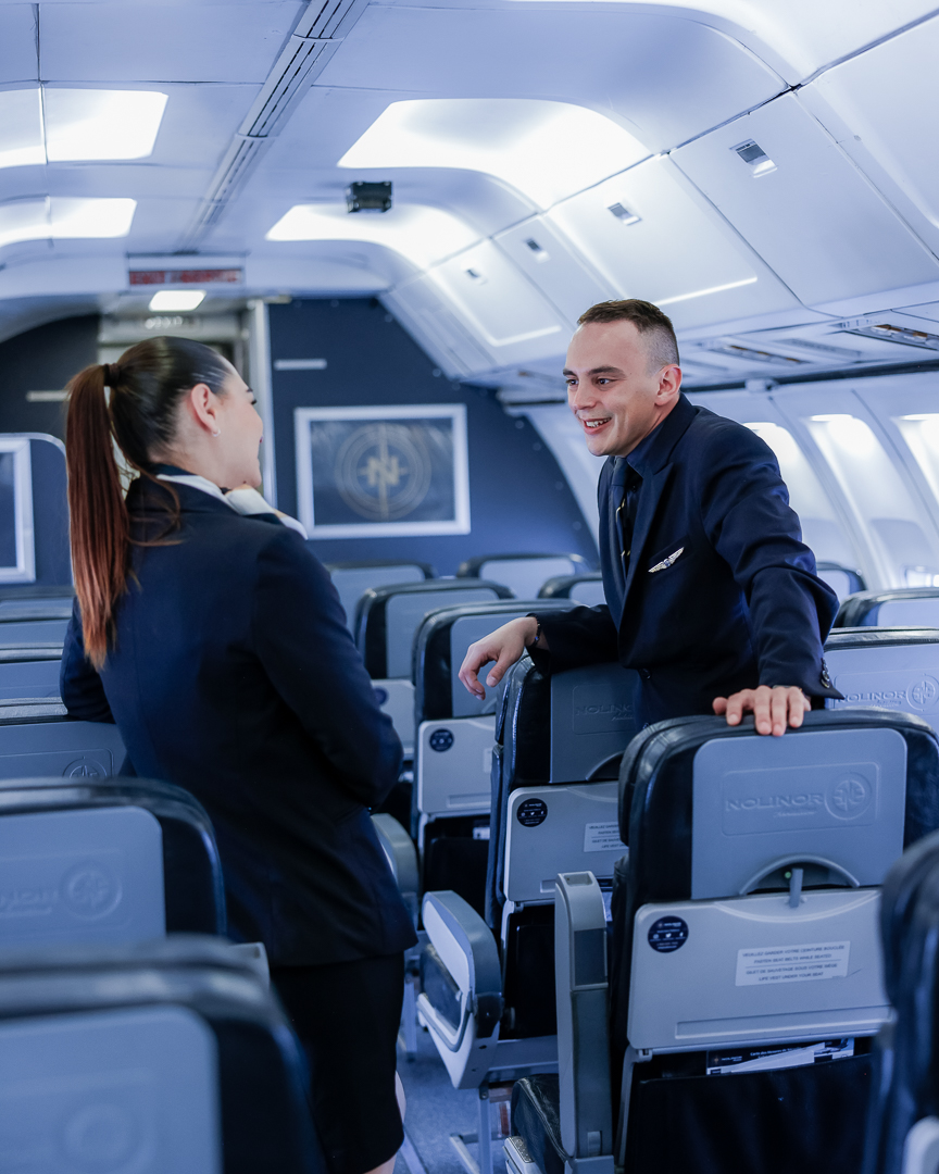 nolinoraviation's tweet photo. Sky-high and loving it. 🛫 #LifeAtAltitude
#Flightattendant #Fligthattendantlife
#nolinor #nolinoraviation #aviation #goldstandard https://t.co/RdOxQe1Yy4