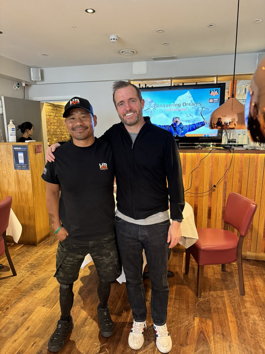 What a privilege to meet @Hari_BudhaMagar The 1st Double Above-Knee Amputee to climb Mount Everest. What an inspirational man and an incredible story. Great to support The Gurkha Welfare Trust @gwtorg Thank you to Annapurna restaurant Sheen for hosting this.
