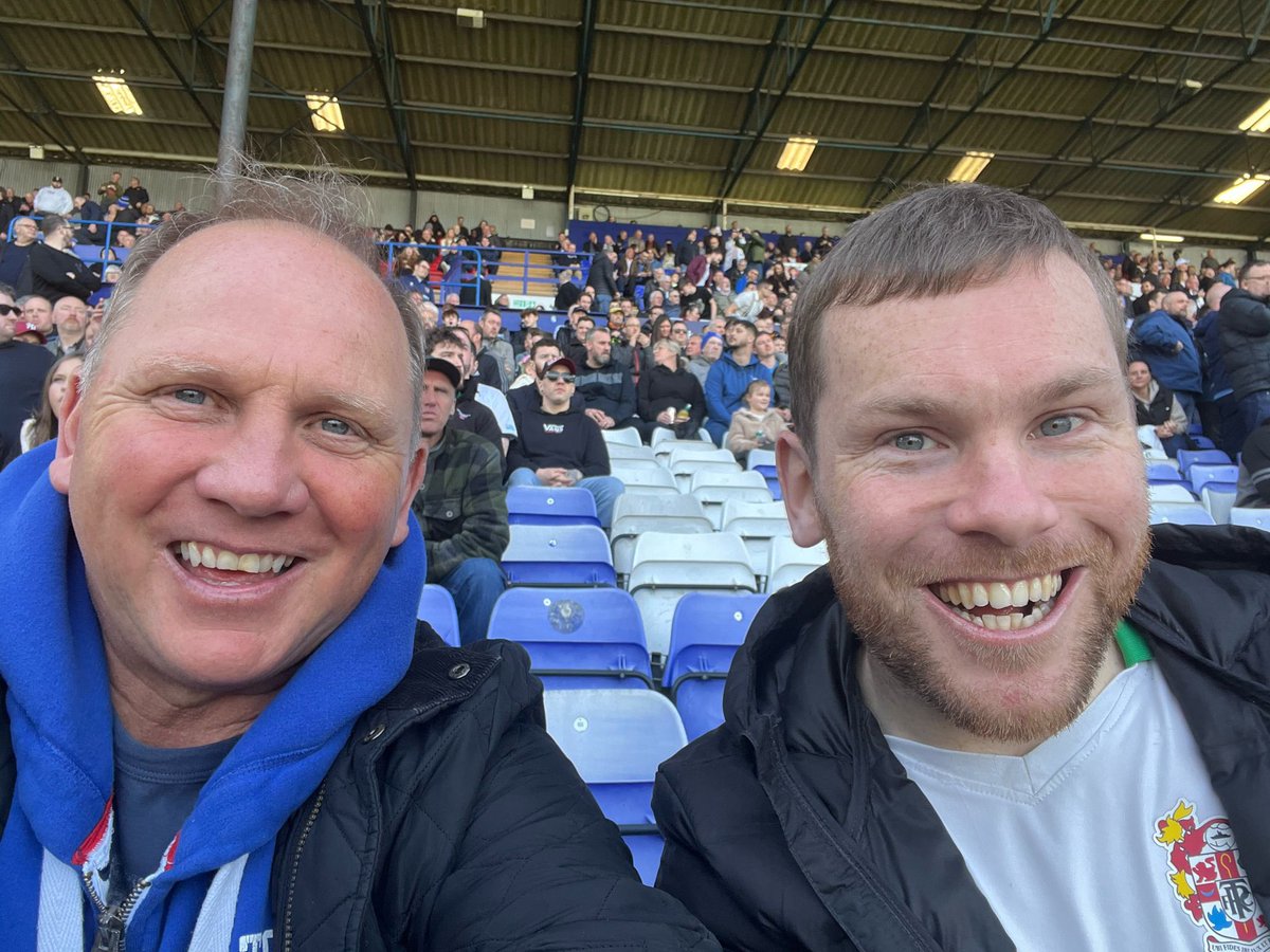 Cracking day out with the auld fella @robbopalmer at our local Football League club @TranmereRovers! It’s always great to get out and support the pillar of the Birkenhead community that is the Super Whites and see familiar faces too!