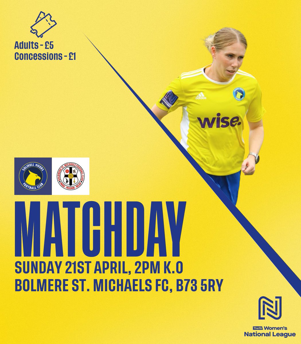 MATCHDAY It’s our penultimate game in the @FAWNL this season as we travel to @Boldmere_WFC