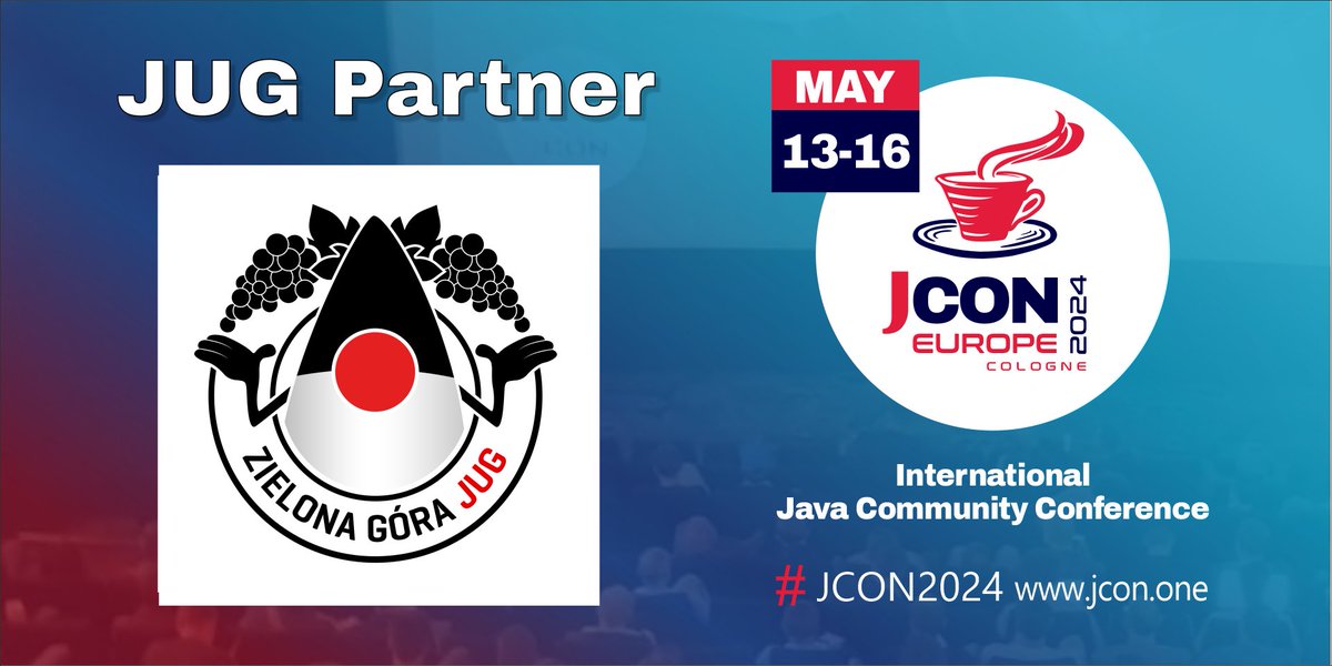 Great! @ZgJUG is back as a partner of #JCON2024! For all #JUG members we offer 1,000 free #JavaUserGroup tickets, first come, first serve! #JCON #Java @magdastozek @magdastozek Get your free JUG ticket: bit.ly/jcon24-eu-jug-… Become a partner: jcon.koeln/#partner