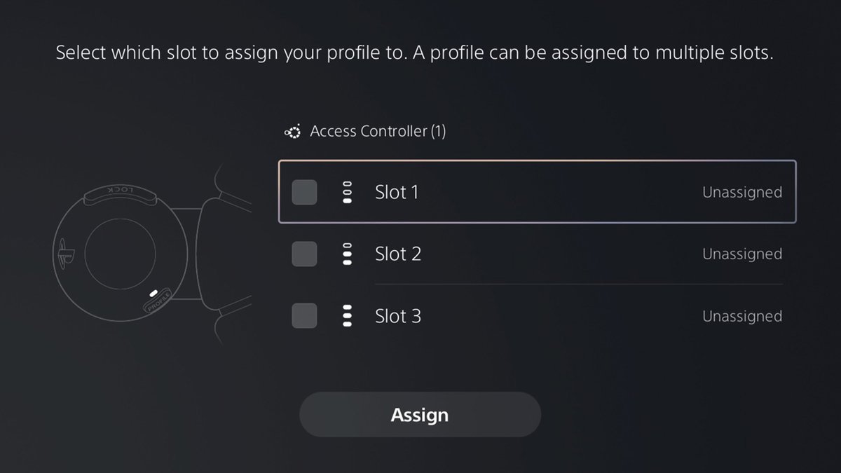 You can save up to 30 custom profiles for your Access controller! Assign up to 3 profile slots and enjoy your gameplay while switching between profiles on the fly! 💡How to set up profiles playstation.com/support/hardwa…