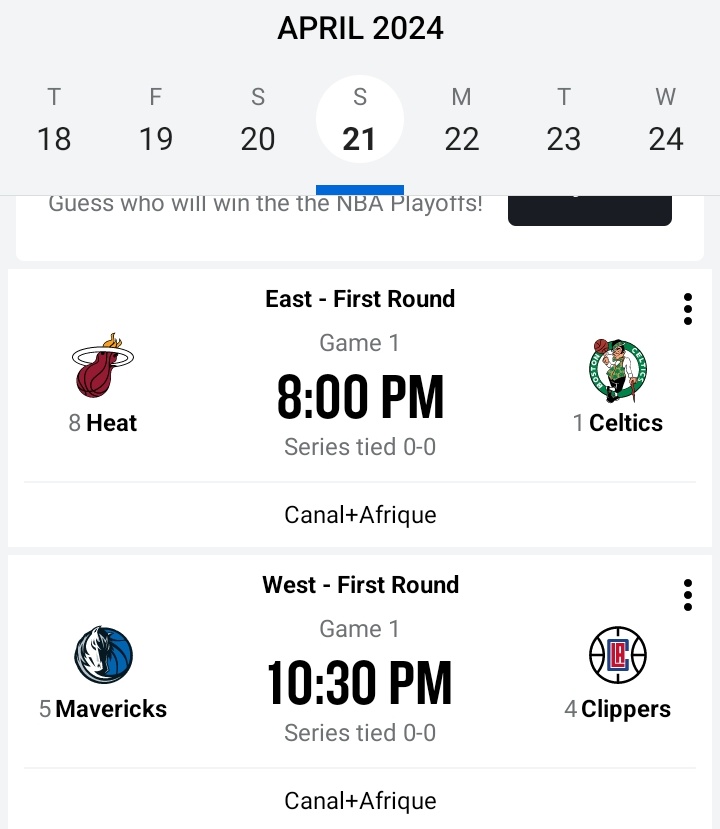 It is a busy night schedule as well. Early Tip off of the #NBAPlayoffs Let's enjoy basketball 🏀🏀🏀.