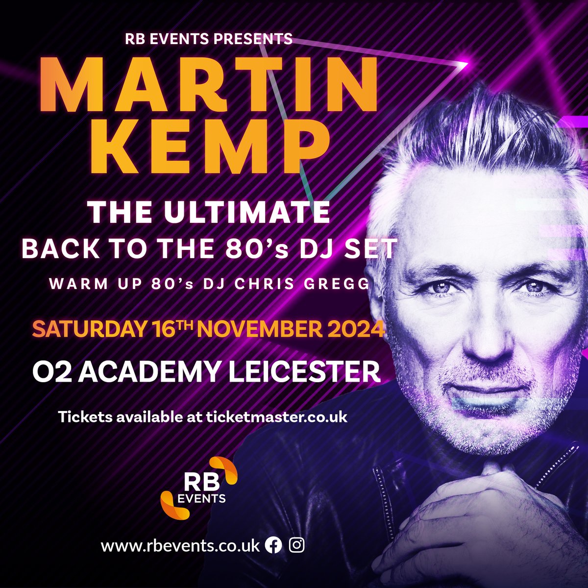 .@realmartinkemp returns for his annual ‘Back To The 80s showdown. Join Martin as he trades his bass for the decks and spins the biggest and best hits from the 1980s - Saturday 16 November. Tickets - amg-venues.com/b4l650RiUw7