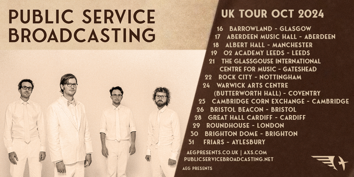 🌟 Exciting news! 🎶 Public Service Broadcasting (@PSB_HQ) have announced a full UK and European tour for this October and November 2024! ⏰ Tickets are on sale now 🎫 w.axs.com/mzXL50Rgm3A