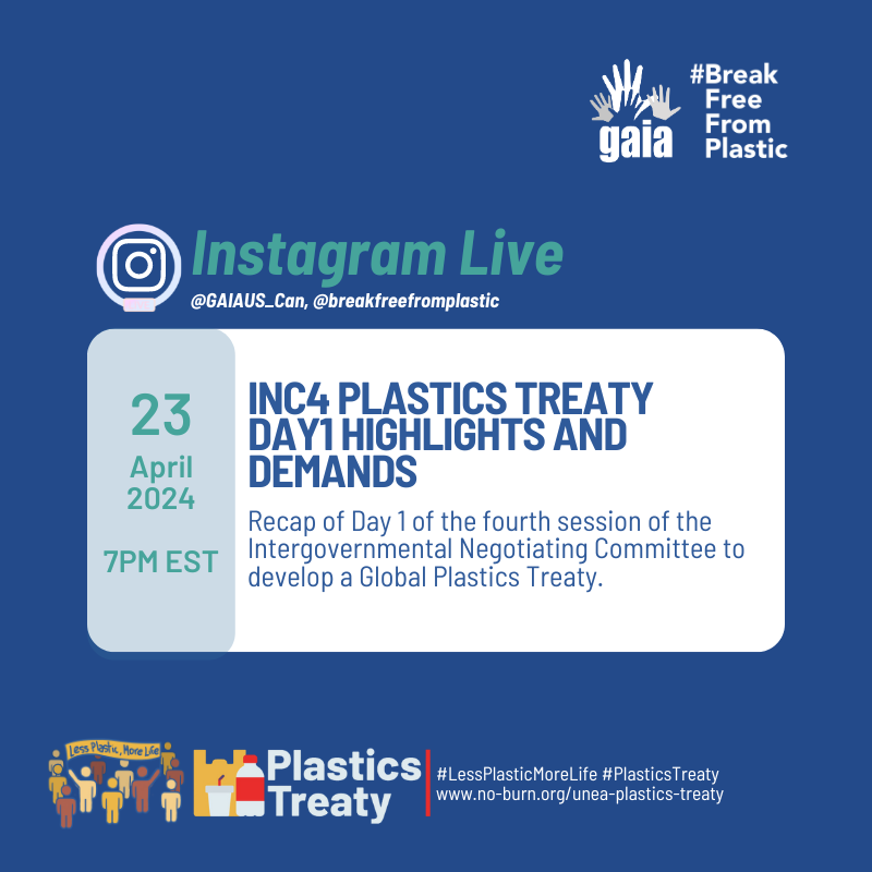 Save the date! Plastics Treaty negotiations begin on Tuesday, April 23. Hear from Break Free From Plastic members on the ground in Ottawa, Canada on essential demands for a strong #PlasticsTreaty! #ToxicPlastics #PlasticPollutes #BreakFreeFromPlastic