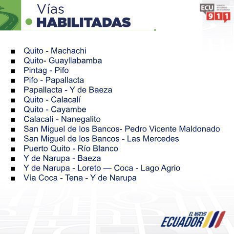 oromartv's tweet image. #Pichincha 

📌Ecu911 da a conocer el estado de rutas en las provincias Pichincha, Napo y Orellana. 

“Ante cualquier emergencia, llame sin costo al 9-1-1 durante las 24 horas del día”, anuncia la institución.

#ConteoFinal
#ReferéndumYConsulta2024