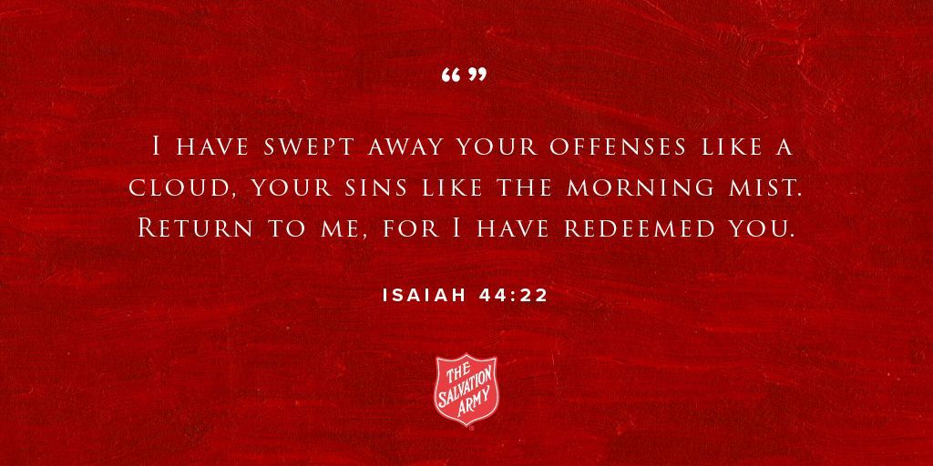 'I have swept away your offenses like a cloud, your sins like the morning mist. Return to me, for I have redeemed you.' -Isaiah 44:22 

#SundayInspiration