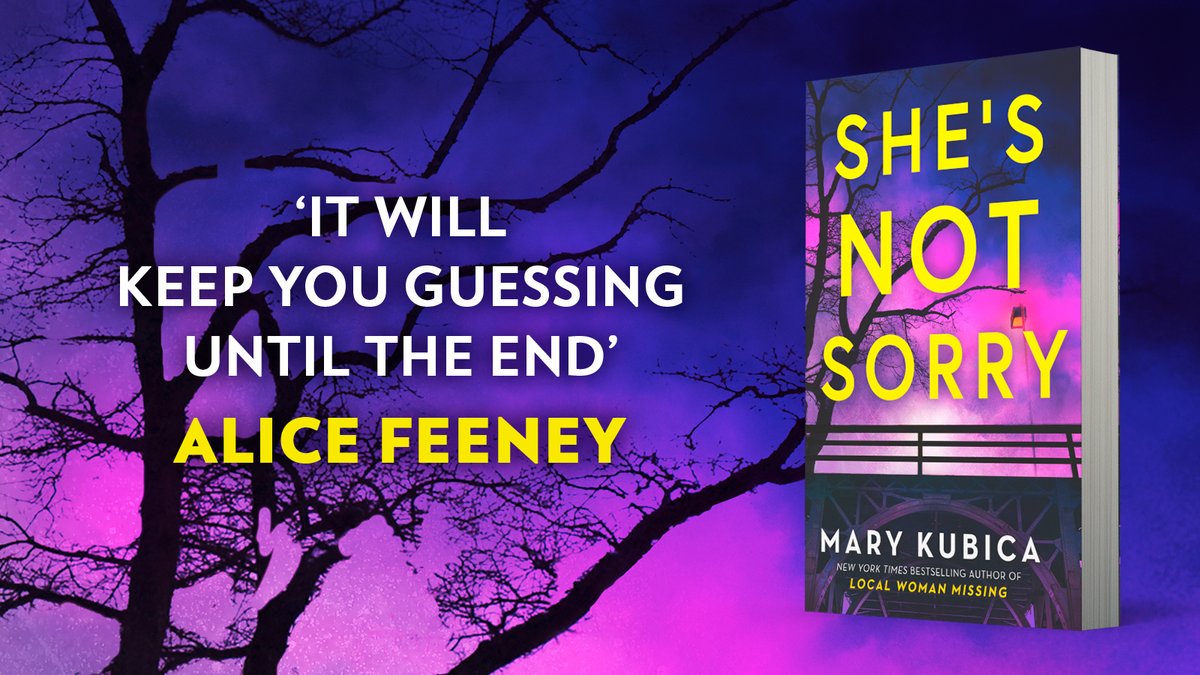 Readers are loving #ShesNotSorry by <a href="/MaryKubica/">Mary Kubica</a>…

‘I always love Mary Kubica’s novels’
⭐⭐⭐⭐⭐
‘Definitely one of my favourite reads this year’
⭐⭐⭐⭐⭐
‘Just when you think you know … you don’t!'
⭐⭐⭐⭐⭐

Out April 25th: ow.ly/JpZF50RgXB5