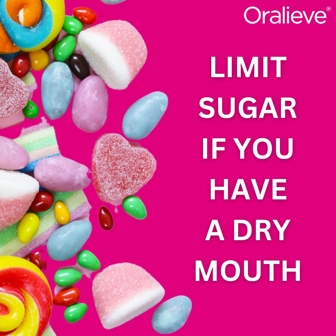 💧 Saliva acts as a cleanser, washing around your mouth and teeth, fighting tooth decay and helping to keep your teeth clean.👄🦷 Without saliva you're at a greater risk of tooth decay which is why we recommend limiting your sugar intake if you suffer from dry mouth.