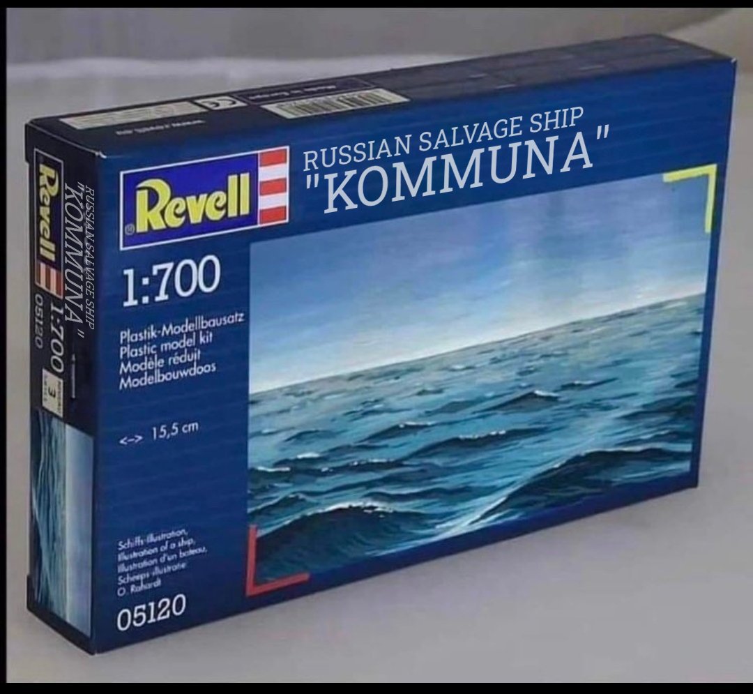 🚢 Dive into history with #Revell's latest model - the Russian salvage ship 'Kommuna'! 🌊 No assembly, just add water and watch history sink. Perfect for collectors and naval enthusiasts. #ModelShip #Kommuna #JustAddWater