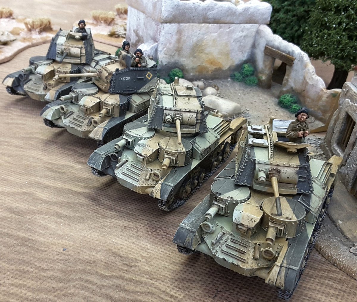 #ww2 A9 Cruiser #Tanks today. A completely mad design with paper thin armour but they do look great. #28mm @warlordgames models #wargames #wargaming #Miniatures #history