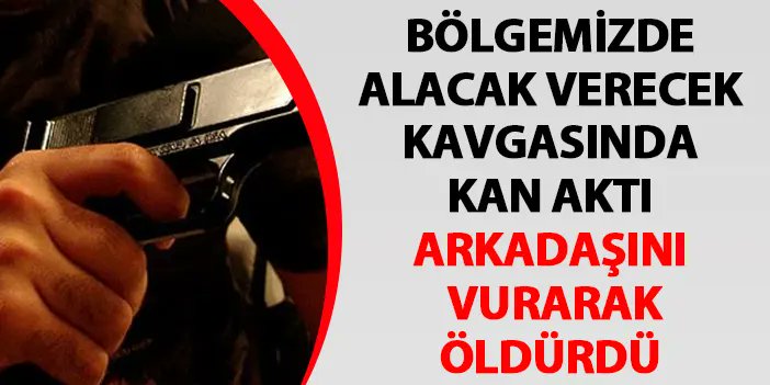 Rize'de alacak verecek kavgasında kan aktı! Arkadaşını vurarak öldürdü haber61.net/bolgesel/rized…