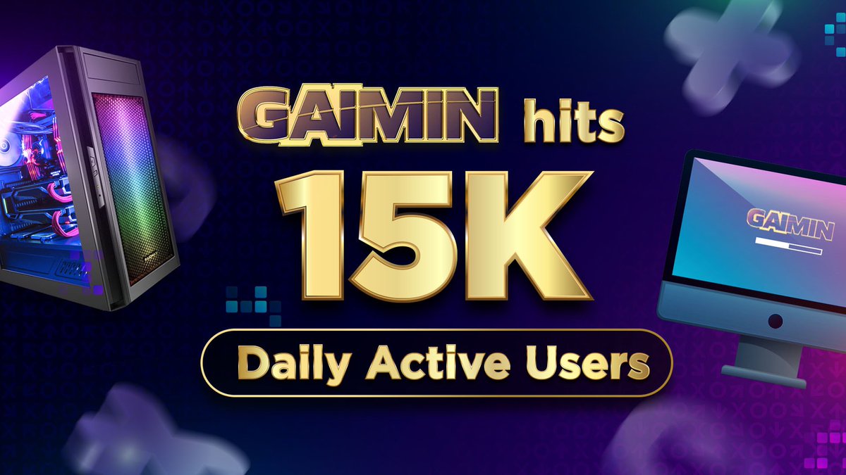 This week GAIMIN achieved a record of Daily Active Users hitting a peak of 15k people in a single day sharing their GPU with us and playing games on the platform 🔥 Happy Sunday 💪