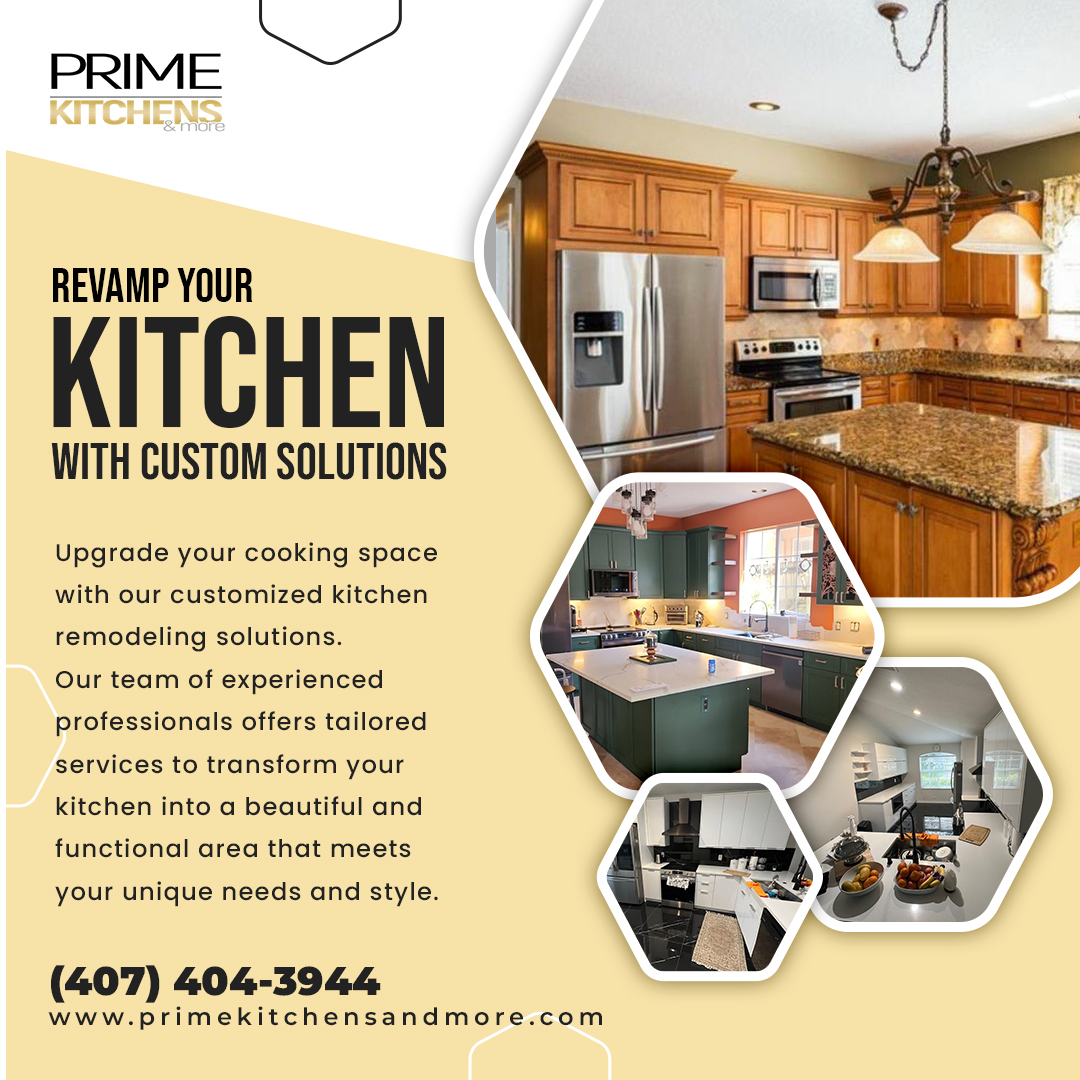 Prime Kitchens and More LLC is your trusted partner for Kitchen Remodeling in Orlando, FL. Transform your kitchen into a stylish and functional space that meets your needs and exceeds your expectations. Call now!!
#KitchenRemodeling #3DKitchenDesign #OrlandoFL #PrimeKitchens