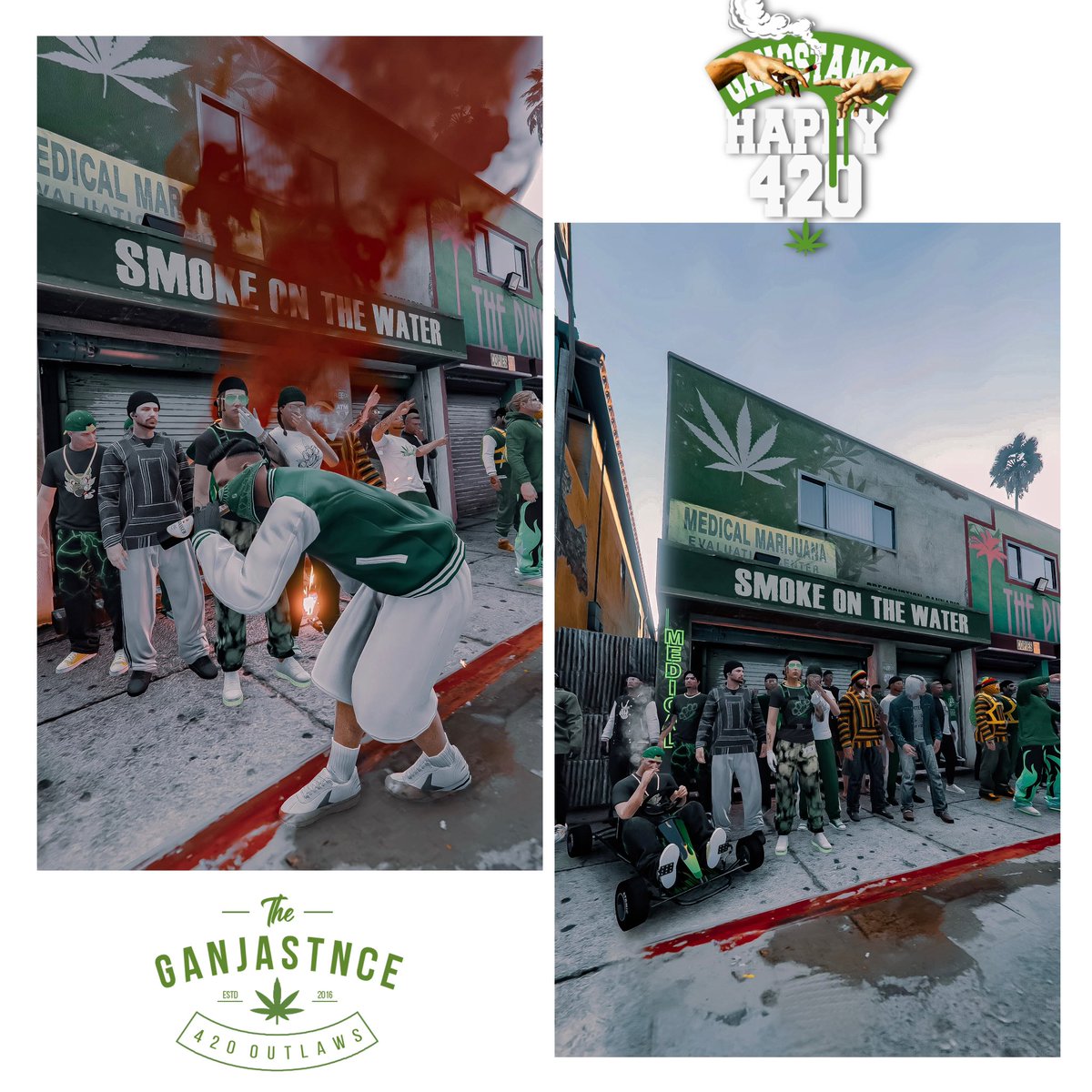 420 Meet by #GANGSTANCE Hosted by @giralegend 💚 #GANGSTANCE #StayDope #GTAOnline #RockstarGames @RockstarGames