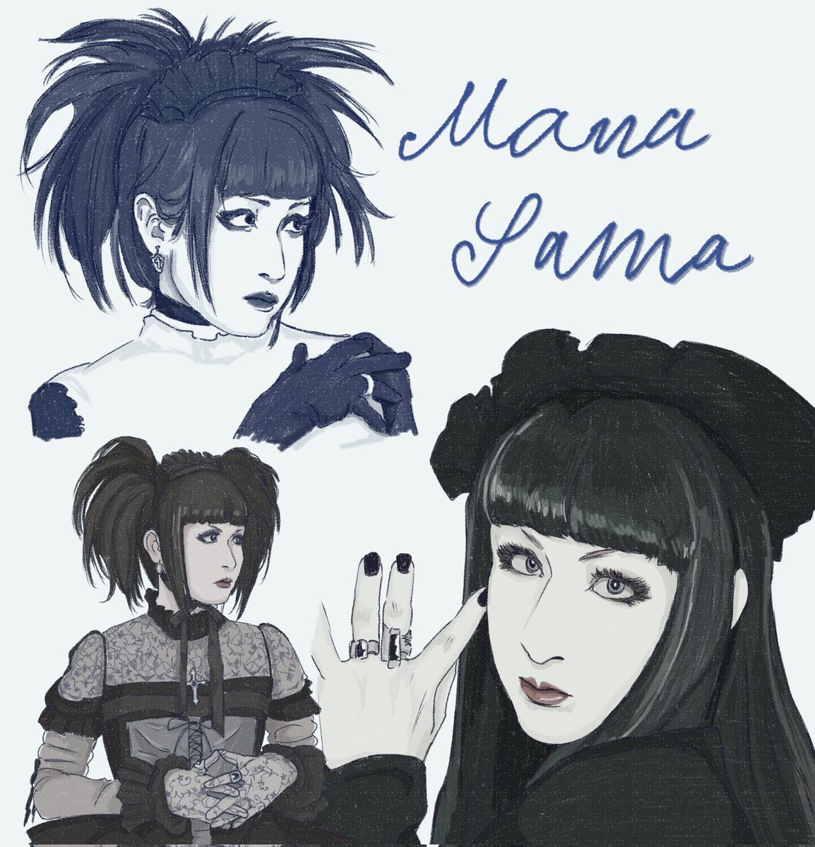 mana sama sketch page 
#MaliceMizer #artmoots