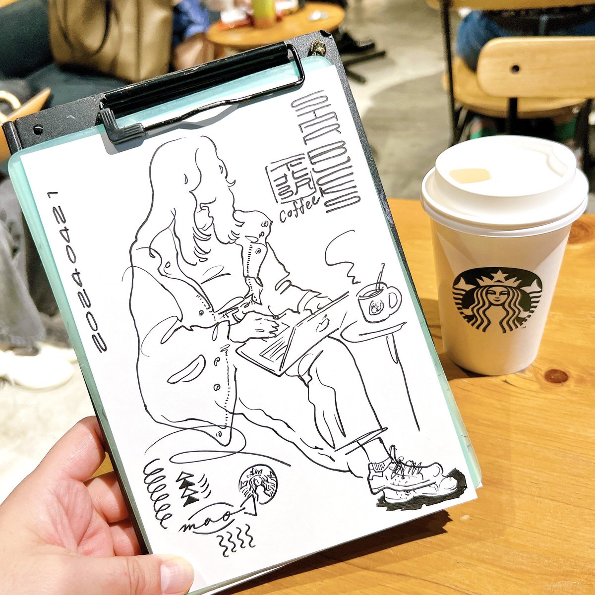 下北沢のスターバックスで描いたスケッチ✍️