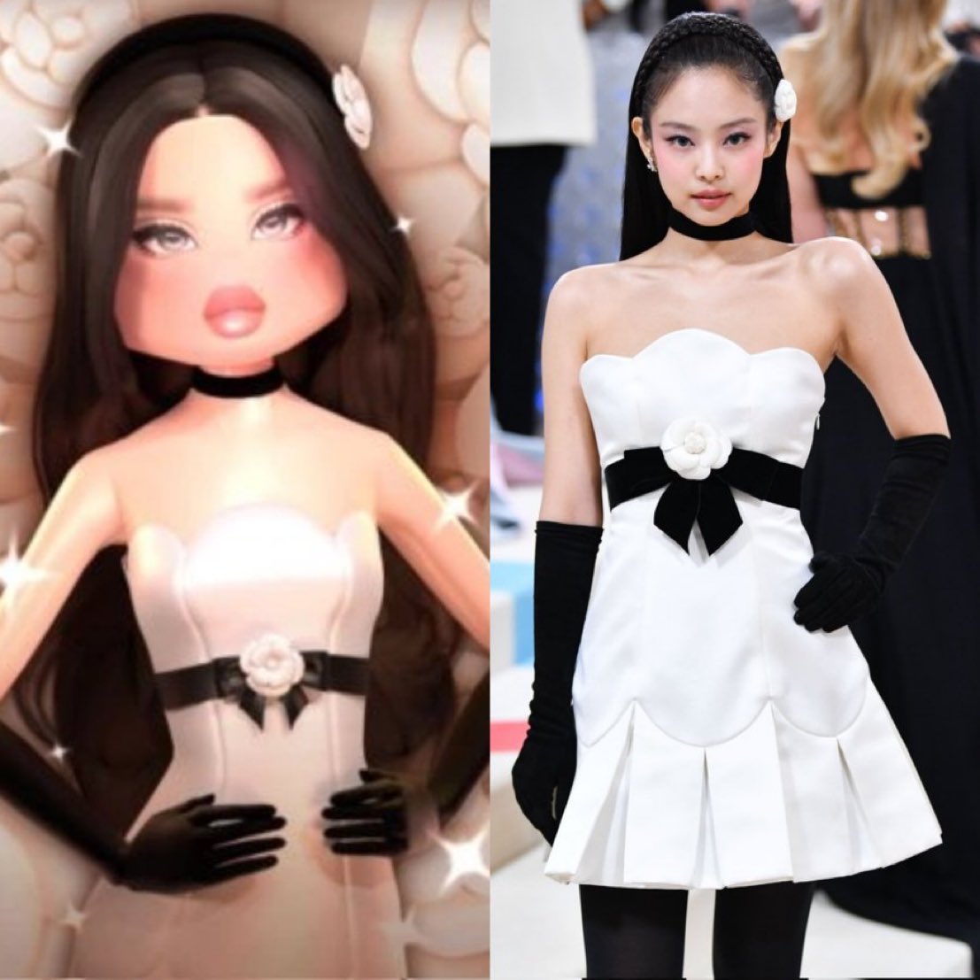 “Dress To Impress” game on Roblox takes Inspiration from #JENNE's Met Gala look.

#블랙핑크 #제니 @BLACKPINK