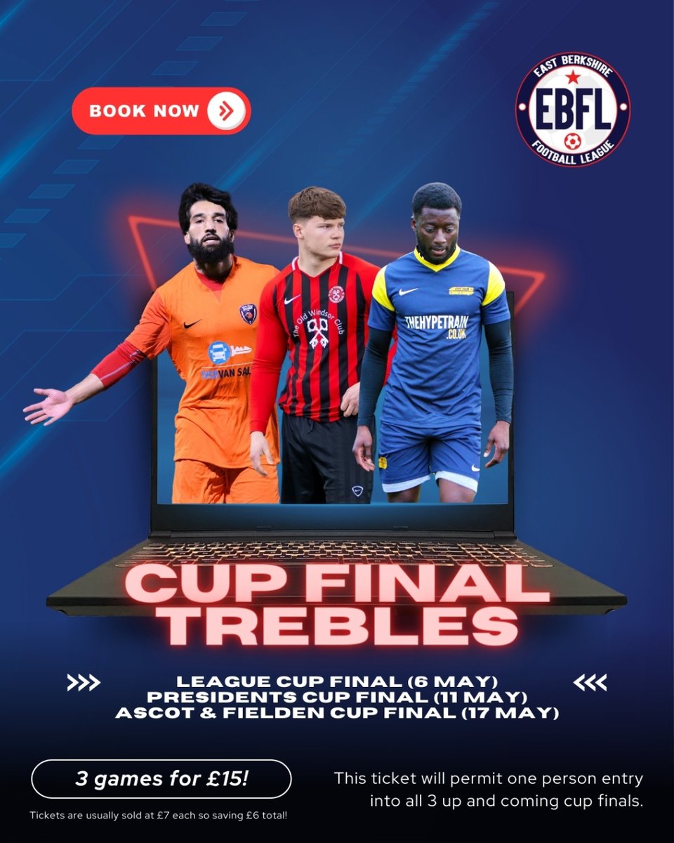 ⚽️💷 FANCY A FANTASTIC FOOTBALL MEGA SAVING? 💷⚽️ You can now purchase a package deal ticket to all 3⃣ Cup finals for just £15 🎟️🔥 that's a saving of £6 on individual sales ▪️League Cup ▪️Presidents Cup ▪️Ascot & Fielden Cup Order your tickets now ▶️ i.mtr.cool/otoscnvrlb