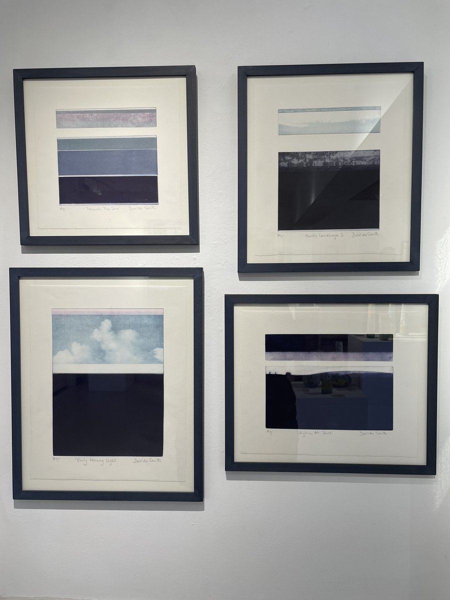 RSA member Davida Smith’s beautiful hand finished etchings inspired by sea and sky in our members Spring Exhibition at Rye Art Gallery until May 5th - go take a look! #ryeartists #davidasmith #etchings #printmaking #sea #sky #springexhibition