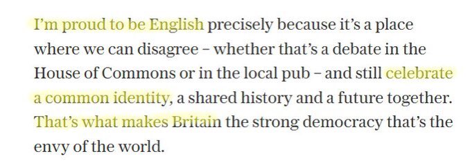 Love Starmer leaning in to English nationalism only to conflate it with Britain in the same sentence. Not a mistake just a reflex
