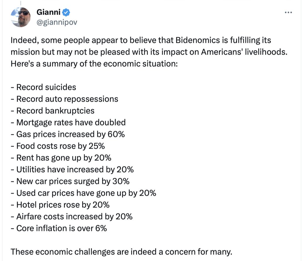 @HouseGOP It's way worse than that: Americans currently have 2008 Great Recession debt loads. Thanks to Biden.
And all of you voted to send more money to Ukraine.