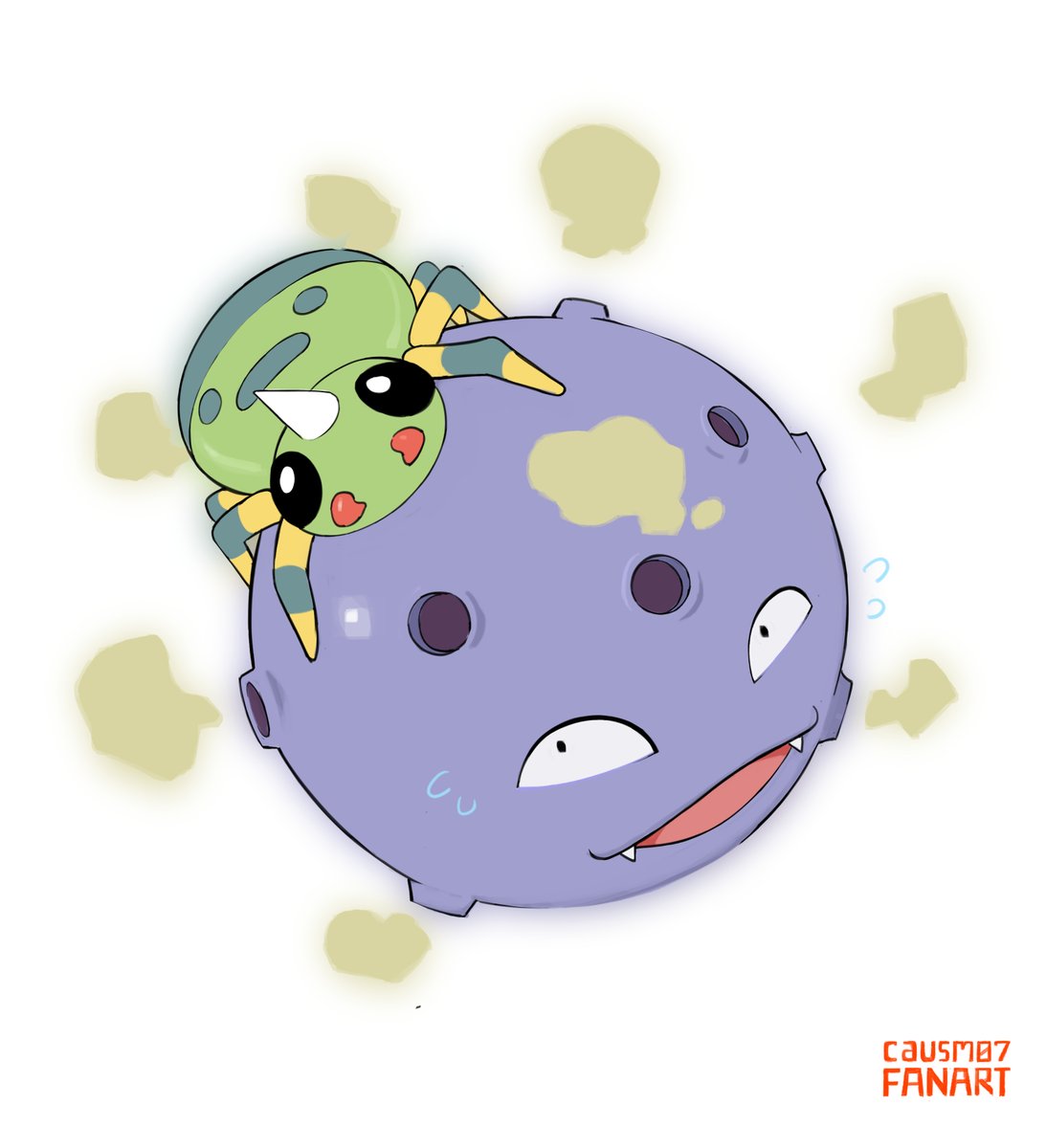 CausemoN's tweet photo. koffing and spinarak
#pokemon #pokemonfanart #koffing #spinarak https://t.co/CSHiLSQRay
