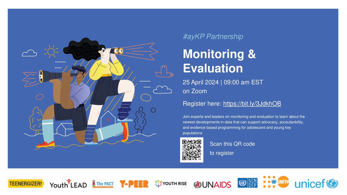 Join experts in HIV monitoring and evaluation to learn about the most exciting developments in data for adolescent and young key populations. Our exciting webinar will be on April 25th at 09:00 EST. Register here: bit.ly/3JdkhOB