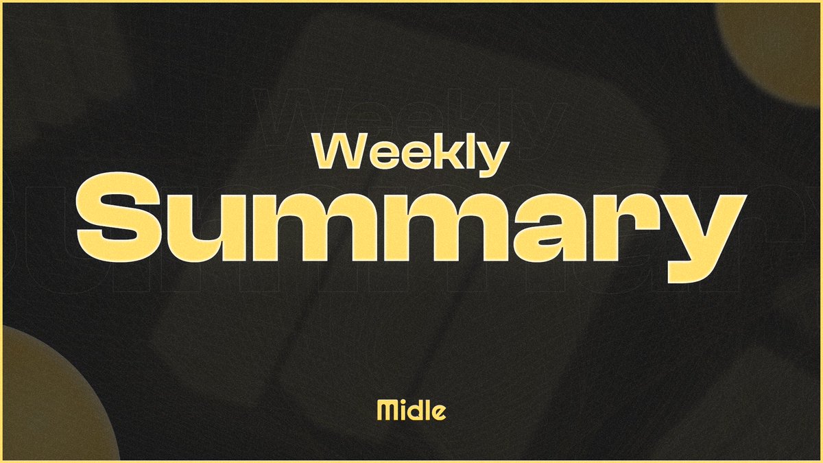 midle_official's tweet photo. 1/ Weekly Summary - 15th April / 24th April

This week has been an incredible week for the $MIDLE family. We launched our long-awaited airdrop campaign and it was met with a great interest. https://t.co/42gsQM4QyU