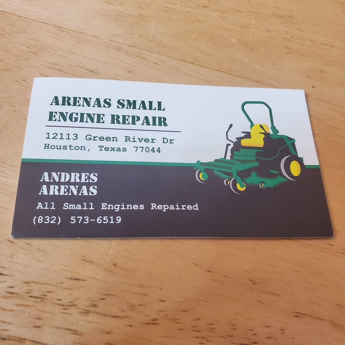 jamesjurassic65's tweet image. Need mower repair call Mr. Arenas!

Over the last year, I took my riding mower to four other repair businesses and none of them could fix it. Mr. Arenas did ot in two day! 

He has my full endorsement!

#business #smallbusiness #smallengine #repair #mower #mechanic
