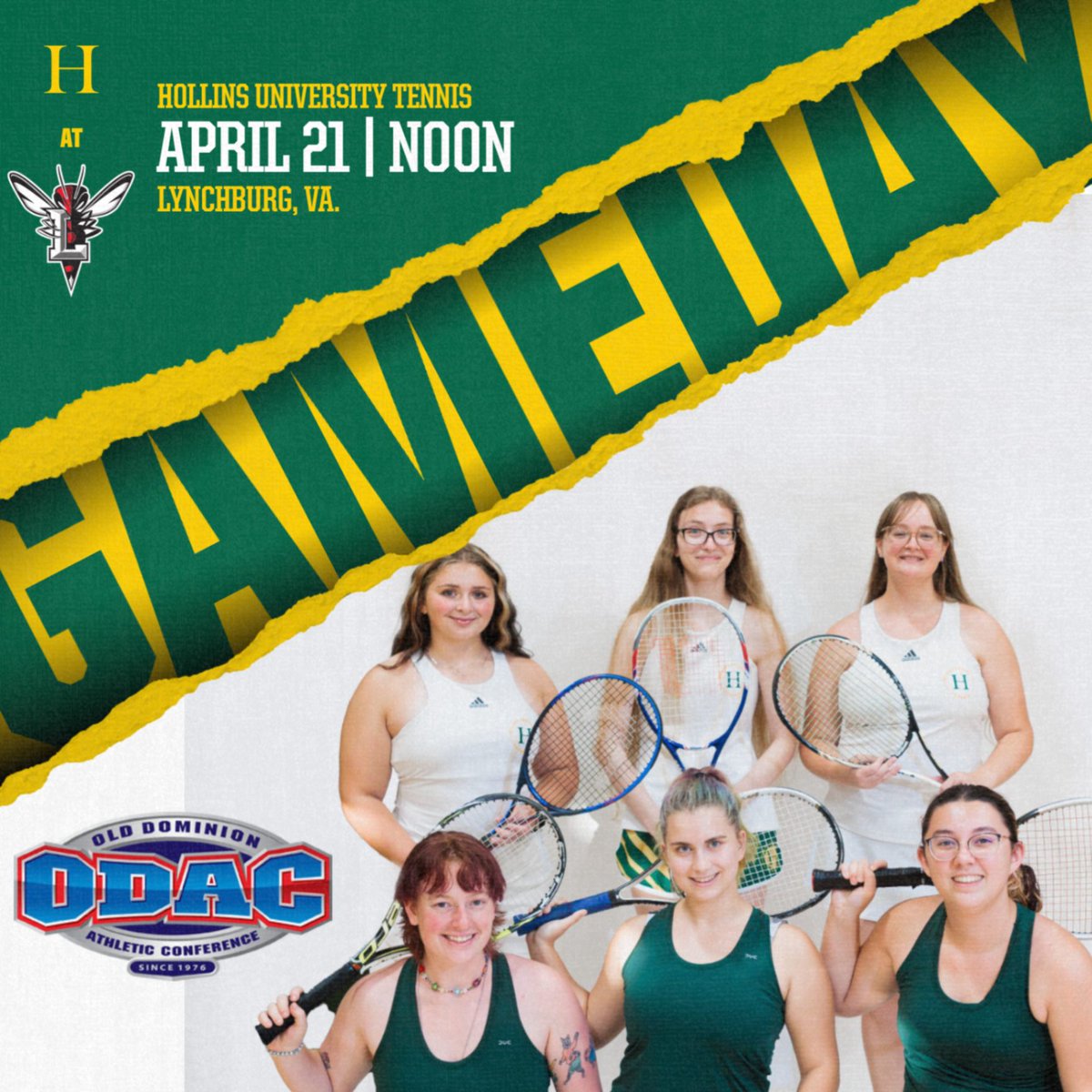 GAMEDAY for Hollins tennis this afternoon at University of Lynchburg, noon. #MyHollins