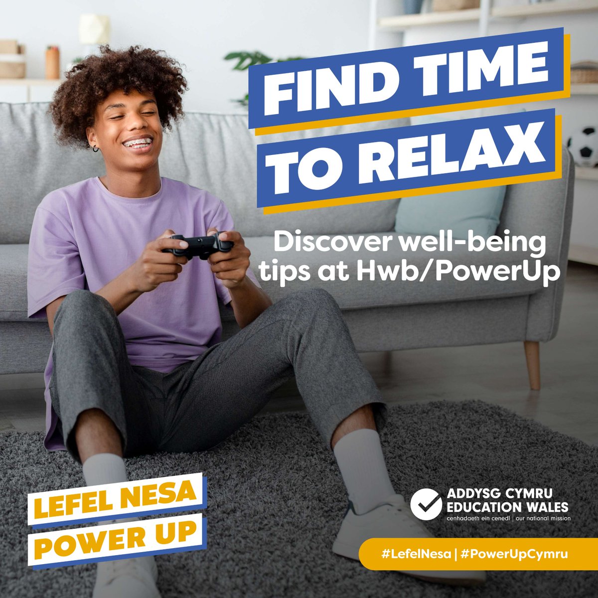 Need to get your mind off exams and assessments? It’s important to take time to rest and recharge. Find health and well-being tips at gov.wales/powerup #PowerUpCymru @PartneriaethREC @GwEGogleddCymru @CSCJES @sewalesEAS @CymEduConsortia