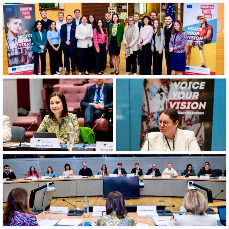 PiaAhrenkilde's tweet photo. @Europarl_EN @EUErasmusPlus @jduch Concluding the #EUYouthWeek, we welcomed 15 young people from across 🇪🇺 at @EU_Commission to a web streamed policy dialogue with @Ili_Ivanova.

2 hours of exchanges on the #EuropeanDegree, #LearningMobility &amp; how to boost youth participation in 🇪🇺 elections &amp; policymaking🙏

5/5 https://t.co/5C35RWMTsS