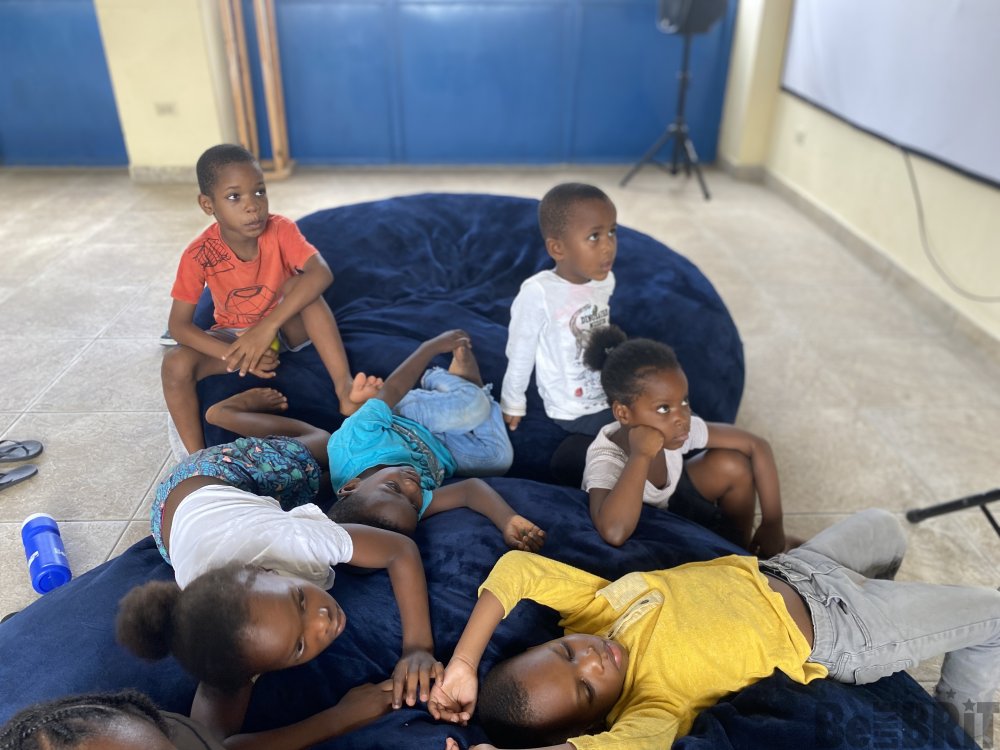 On occasion and as a reward on Friday nights is our once a week movie night. The little ones love watching educational shows on Youtube. They've been learning a lot of english as their 3rd language... #YoungMinds #HaitiLove #FutureLeaders