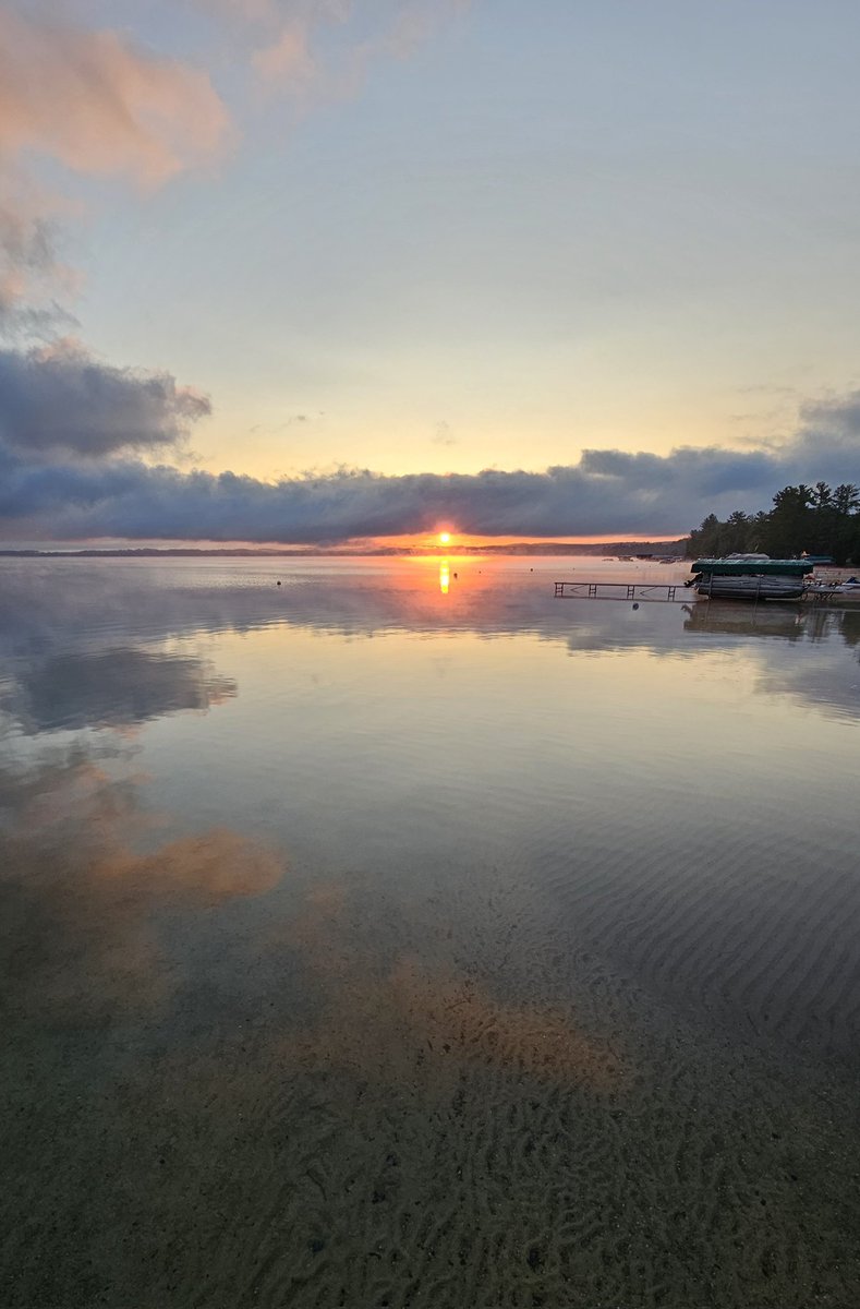 Northern Michigan sunrise, Torch Lake from July
