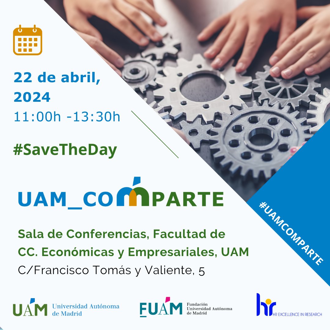 Conmemorando el #diadelacreatividadeinnovacion, mañana celebramos el encuentro #UAMCOMPARTE con diferentes grupos de investigación de la @UAM_Madrid. ¡No te lo pierdas! Más información: 👉bit.ly/UAM_COMPARTE