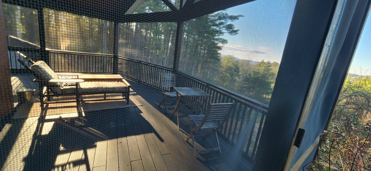 Morning beautiful world. It's officially porch season at the Treehouse 🙂🌞🙏❤️ #Adirondacks